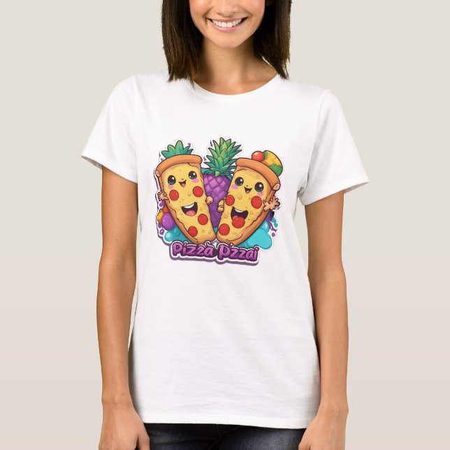 Camiseta Pizza de Abacaxi Engraçado (Frente)