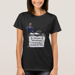 Camiseta Pizza de Abacaxi Mude Minha Mente