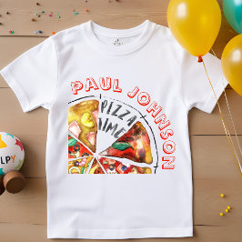 Camiseta Pizza de aquarela personalizada