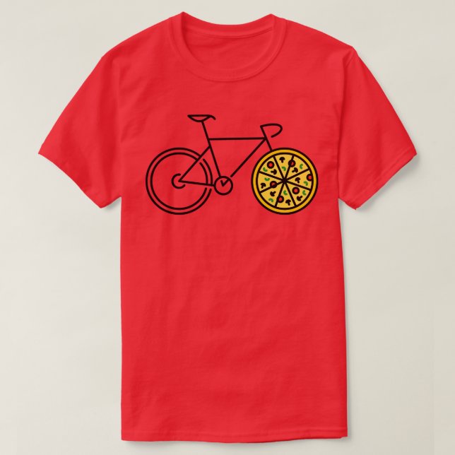 Camiseta Pizza de Bicicleta (Frente do Design)