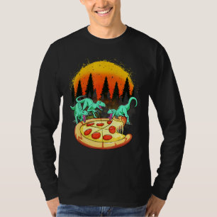 Camiseta Pizza de Comida de Dinossauro raptor