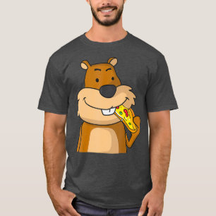 Camiseta Pizza de Comida de Esquilo Pizza Engraçado Pizza 
