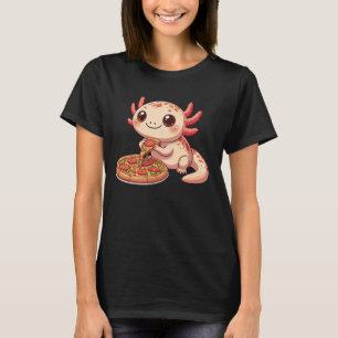 Camiseta Pizza de Comida Enrolada Engraçada Por Axolotl Fol