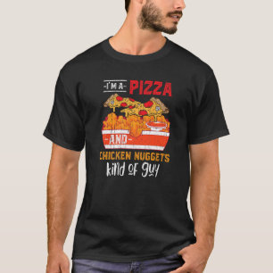 Camiseta Pizza de Comida Rápida Nuggen Galinha de Foodie Nu