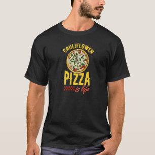Camiseta Pizza de Couve-Flor É Vida Pizza Vegana