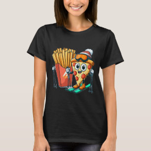 Camiseta Pizza de esqui infantil Francês, esqui fritinho