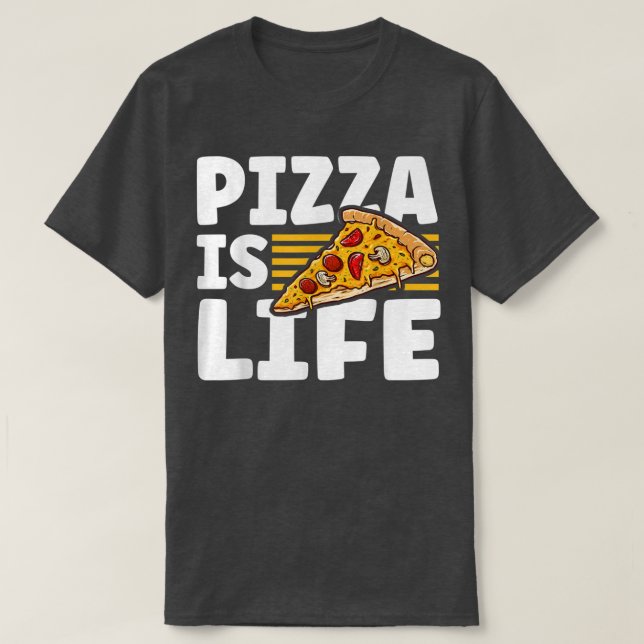 Camiseta Pizza De Festa Pizza Fazer Pizza É Vida (Frente do Design)