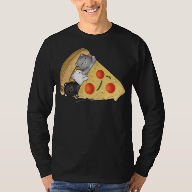 Camiseta pizza de gato (Frente)