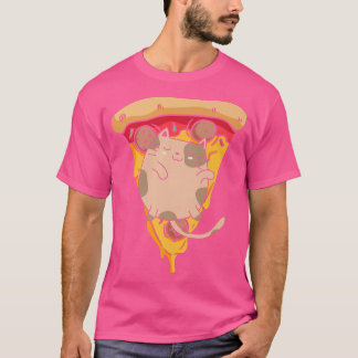 Camiseta Pizza de Gato Engraçado