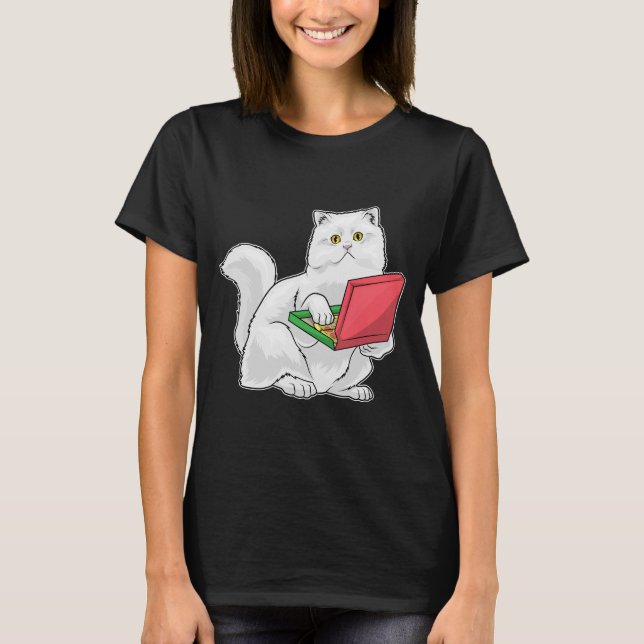 Camiseta Pizza de Gato Persa (Frente)