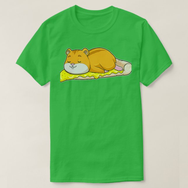 Camiseta Pizza de Hamster com queijo (Frente do Design)