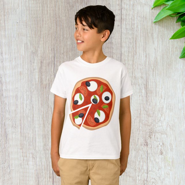 Camiseta Pizza de Mozzarella com Tomate e Manjericão (Criador carregado)