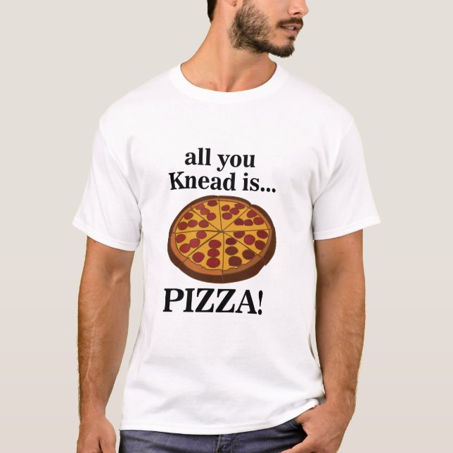 Camiseta Pizza de Pepperoni Comida Engraçada (Frente)