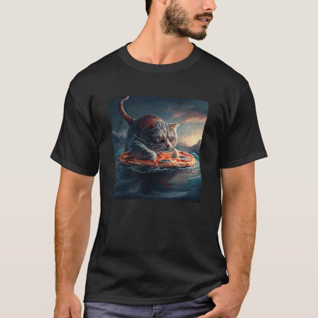 Camiseta Pizza de Pesca de Gato (Frente)