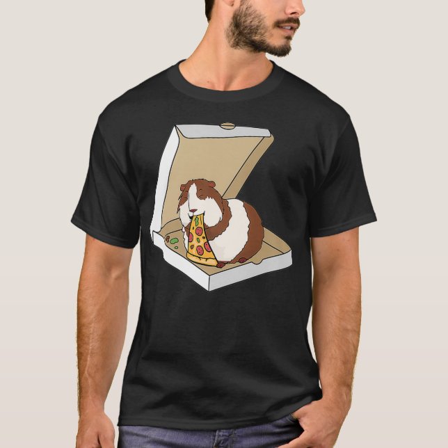 Camiseta Pizza de Porco-guincho Proprietário de Pet Engraça (Frente)