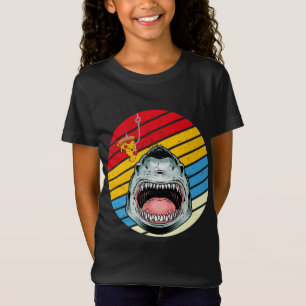 Camiseta Pizza de tubarão Retro Vintage Pizzeria Pizza Chef