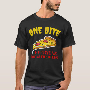 Camiseta Pizza De Uma Mordida - Todos Conhecem As Regras