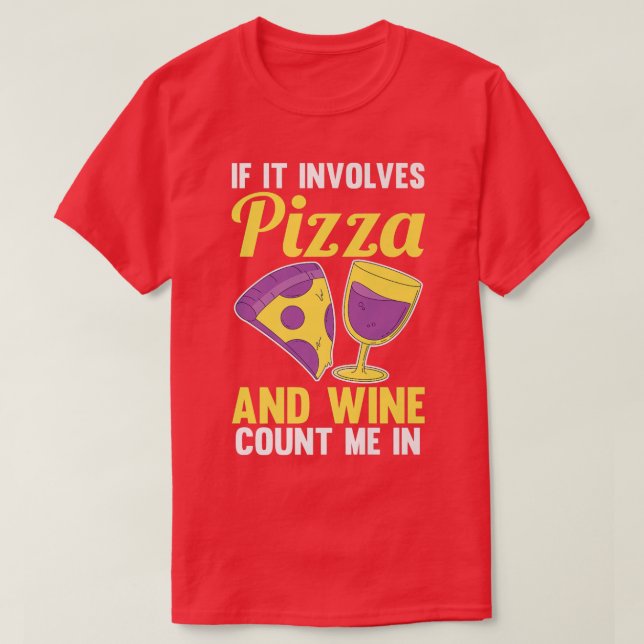 Camiseta Pizza de Vinho Premium (Frente do Design)