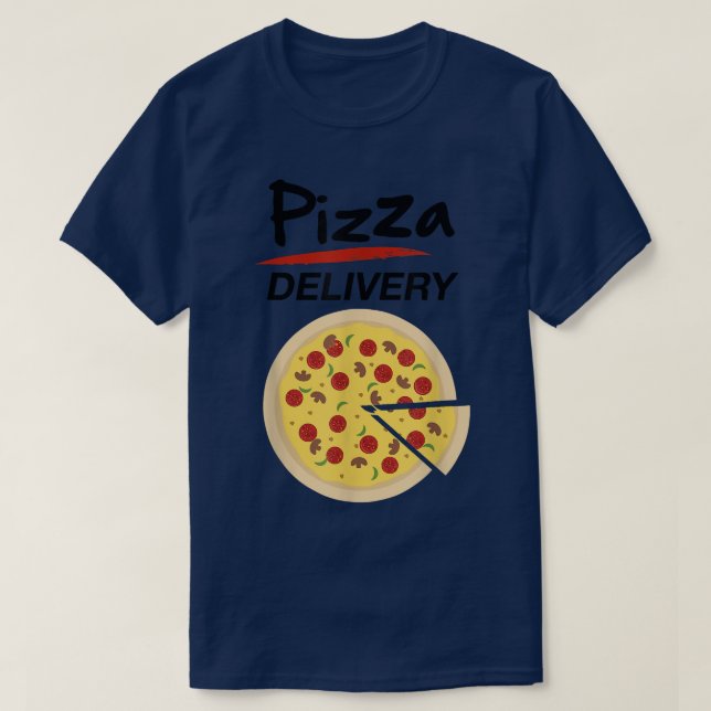 Camiseta Pizza Delivery Group Costume Food Driver Halloween (Frente do Design)