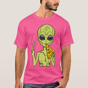 Camiseta Pizza Dessa Pizza De Comida De Alienígena