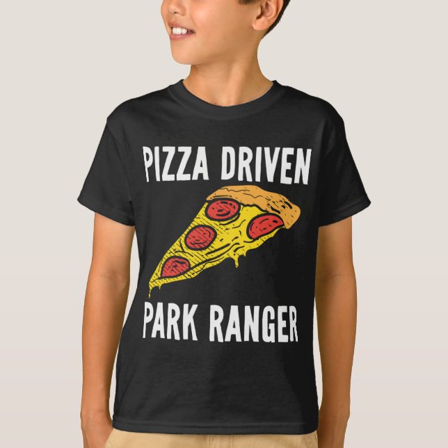 Camiseta Pizza Driven Park Ranger Agente de Vida Selvagem G (Frente)