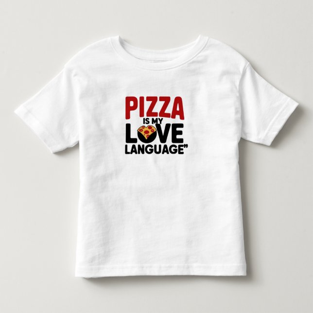 Camiseta Pizza é a minha língua de amor (Frente)