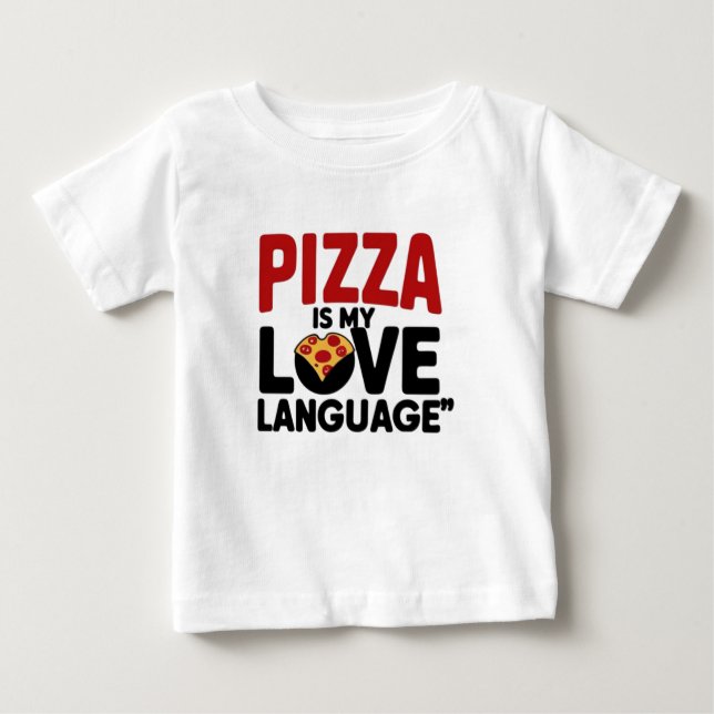 Camiseta Pizza é a minha língua de amor (Frente)