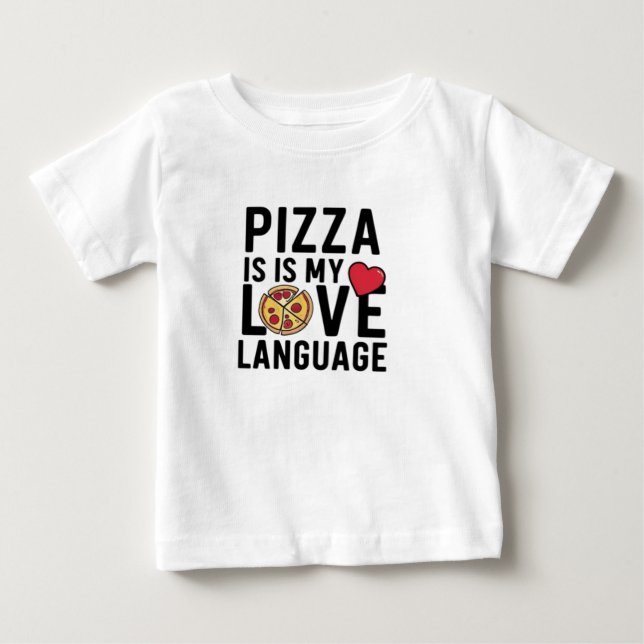 Camiseta Pizza é a minha língua de amor (Frente)