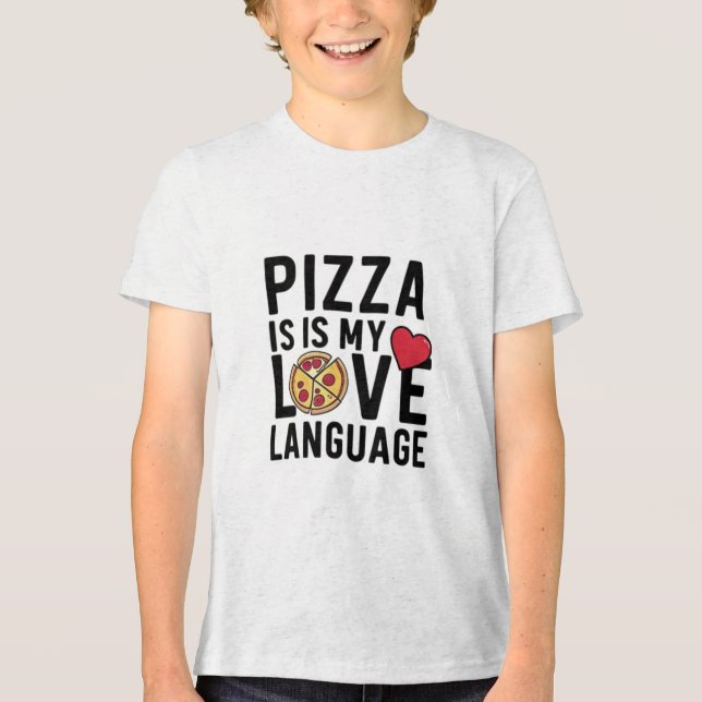 Camiseta Pizza é a minha língua de amor (Frente)