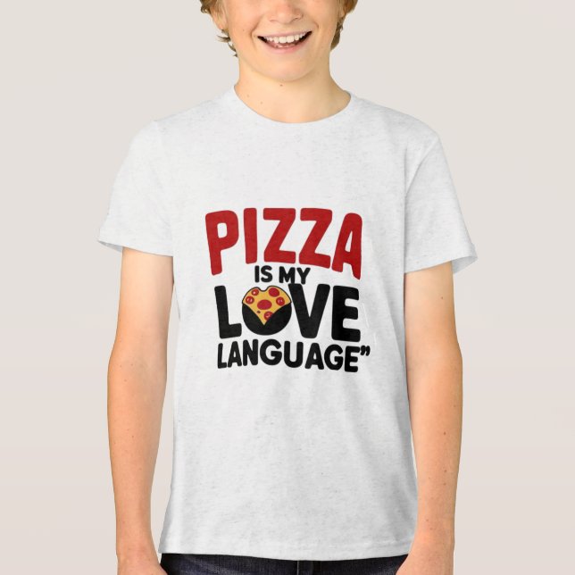 Camiseta Pizza é a minha língua de amor (Frente)