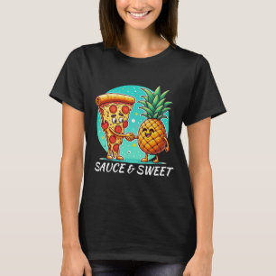 Camiseta pizza e abacaxi