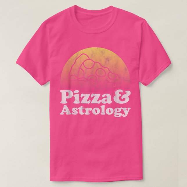 Camiseta Pizza e Astrologia ou Astrologer (Frente do Design)