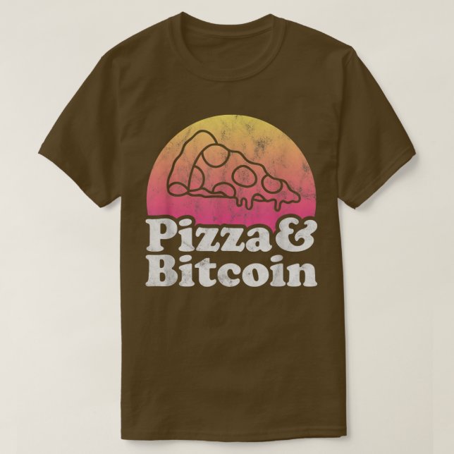 Camiseta Pizza e Bitmoney ou Crypto (Frente do Design)