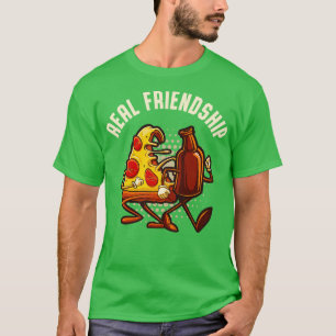 Camiseta Pizza E Cerveja Brincadeira De Amizade Real