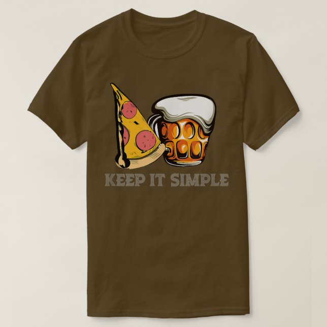 Camiseta Pizza E Cerveja Simples2909 (Frente do Design)