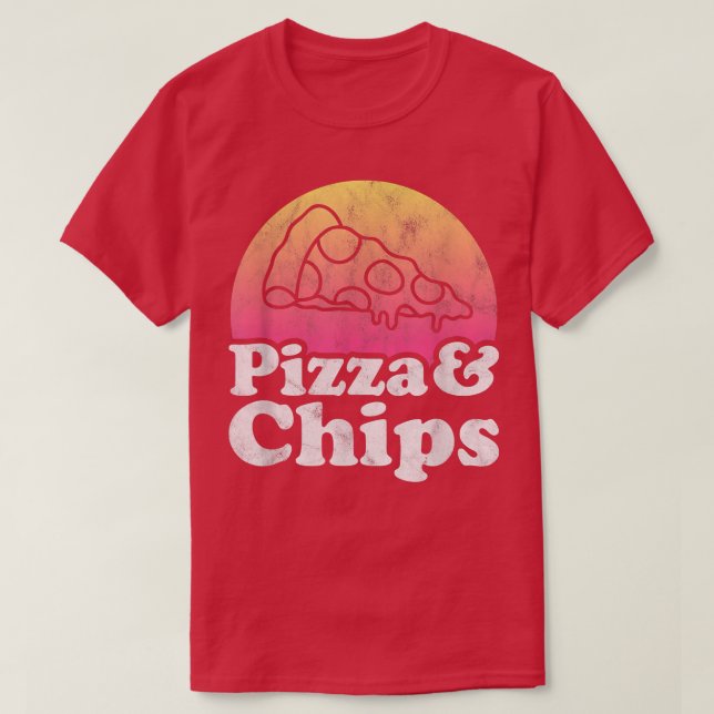 Camiseta Pizza e Chips (Frente do Design)