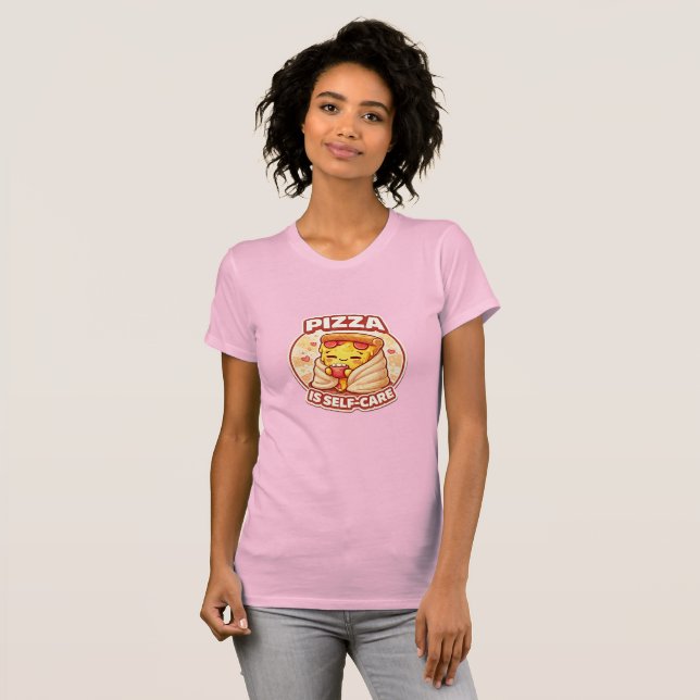 Camiseta Pizza É Cuidado Pessoal – Blusa Aconchega (Frente Completa)