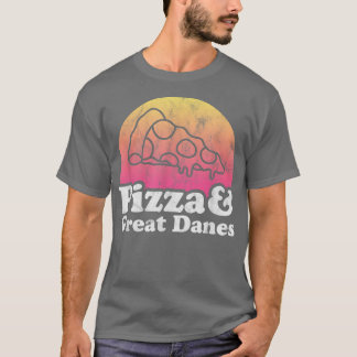 Camiseta Pizza e Grandes Danes ou Grande Dane