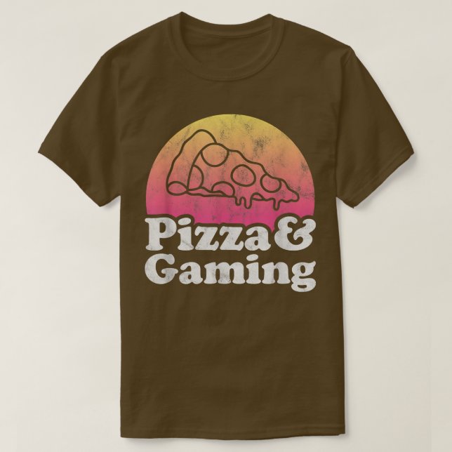 Camiseta Pizza e Jogos ou Jogador (Frente do Design)