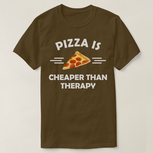 Camiseta Pizza é mais barato que terapia (Frente do Design)
