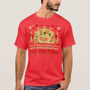 Camiseta Pizza É Meu Namorados Coração Brincadeiras Rapazes