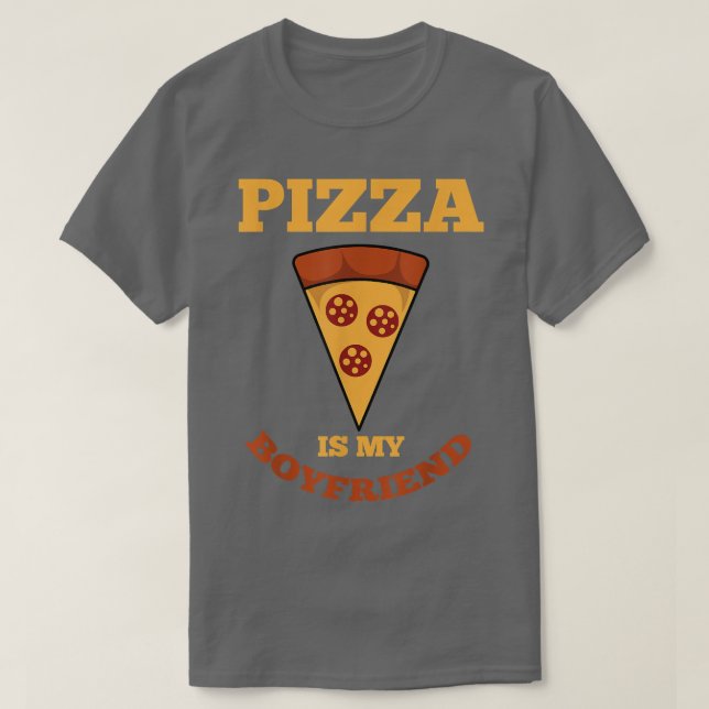 Camiseta Pizza É Minha Comida De Queijo Com Pimenta Engraça (Frente do Design)