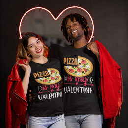 Camiseta Pizza É Minha Unisex De Festa Engraçada De Namorad