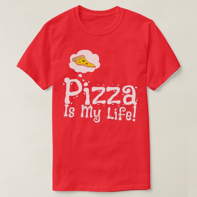 Camiseta Pizza é minha vida engraçada 1 (Frente do Design)
