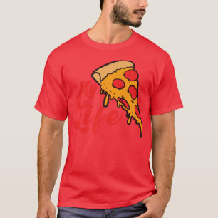 Camiseta Pizza É Minha Vida Salami Pizza Sobre Feia Engraça