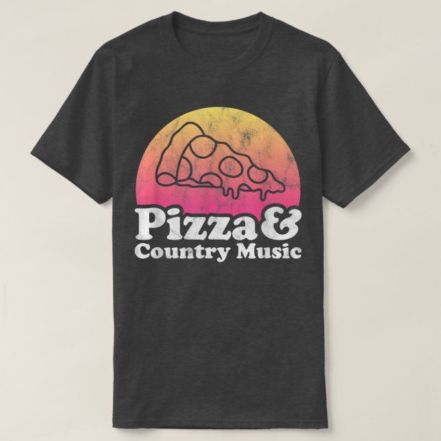 Camiseta Pizza e Música country (Frente do Design)
