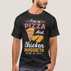 Camiseta Pizza e Nuggets Eu sou Pizza e Nuggets de frango
