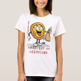 CAMISETA PIZZA É O CAFÉ DA MANHÃ DOS CAMPEÕES