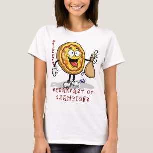 CAMISETA PIZZA É O CAFÉ DA MANHÃ DOS CAMPEÕES