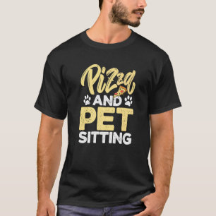Camiseta Pizza E Pet Sentados Cães De Pet De Animais